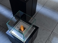 Monaco Square™ Lounge bioethanol fireplace in black