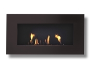 New York Empire™ wall-mounted bioethanol fireplace in black