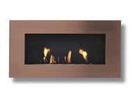 New York Empire™ wall-mounted bioethanol fireplace in copper