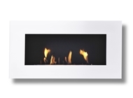 New York Empire™ wall-mounted bioethanol fireplace in white