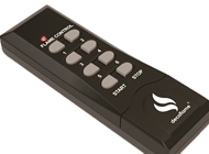 Remote control for easy flame adjustment of automatic fireplaces